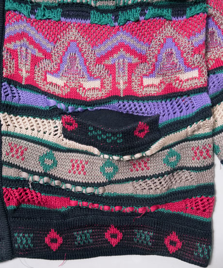 90's COOGI 3D Kint Cardigan M