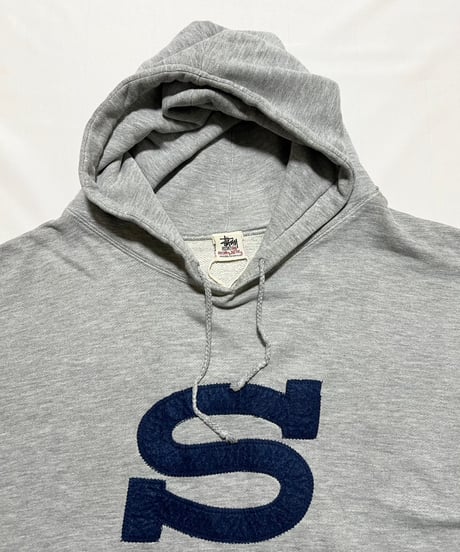 '95 STUSSY "S" Felt Logo Hoodie XL