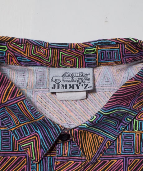 90's JIMMY'Z All Over Patterned Shirts XL
