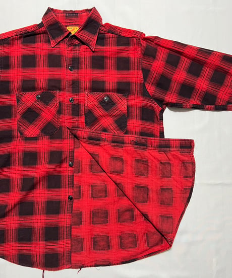 60's RED RAM Print Flannel Shirts