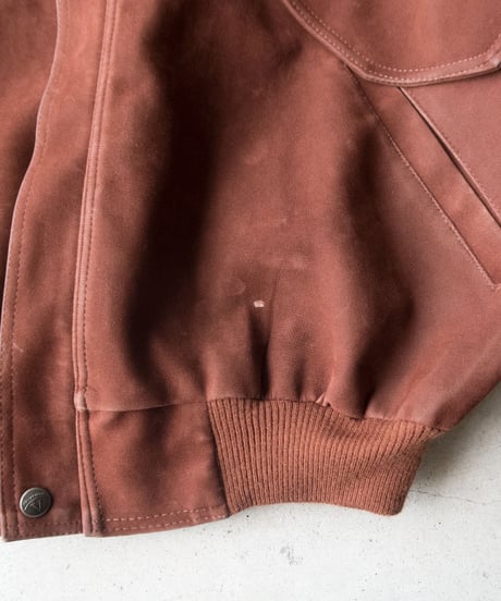 90's V FULL STOP Original Sportswear Faux Suede Jacket XL