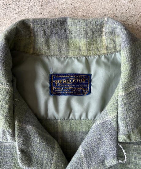 60's PENDLETON Wool Check Board Shirts M