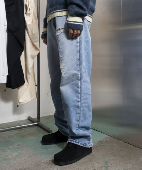 90's Carhartt Crashed Fleece Liner Denim Pants 34×34