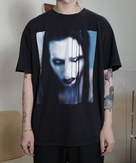 98's Marilyn Manson "The Long Hard Road Out of Hell" S/S T-shirts L