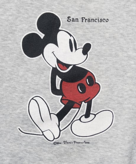 80-90's Walt Disney Production "Mickey Mouse" Crewneck Sweatshirts