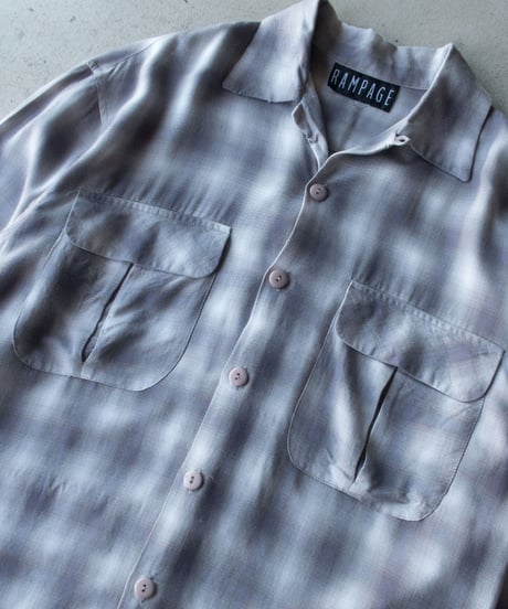 90's RAMPAGE Rayon Ombre Check Shirts