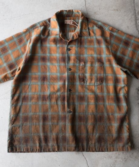 60-70's Penney's Towncraft Print Flannel Shirts L