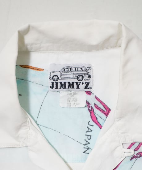 90's JIMMY'Z Earth Patterned O/C Shirts M