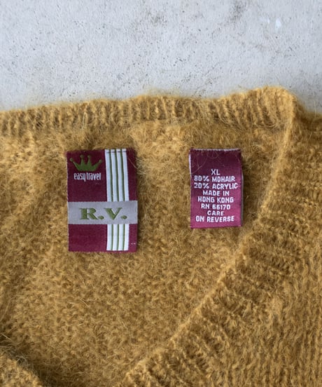 90's R.V. Mohair V-neck Knit XL