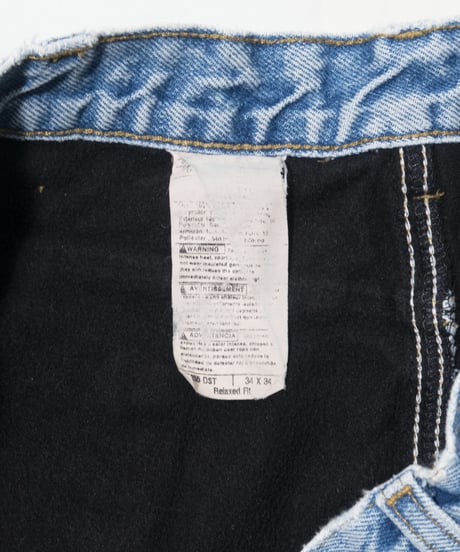 90's Carhartt Crashed Fleece Liner Denim Pants 34×34