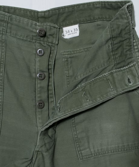 60's US ARMY Sateen Type1 Trouser 34×35 ベイカーパンツ