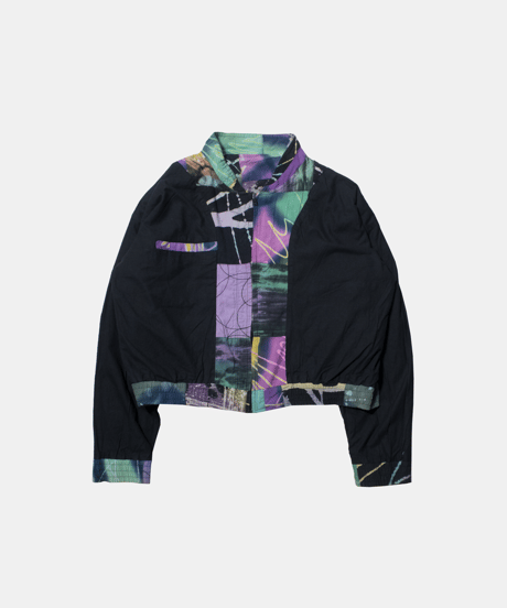 Jewels Abstract Patterned Reversible Zip-up Jacket M