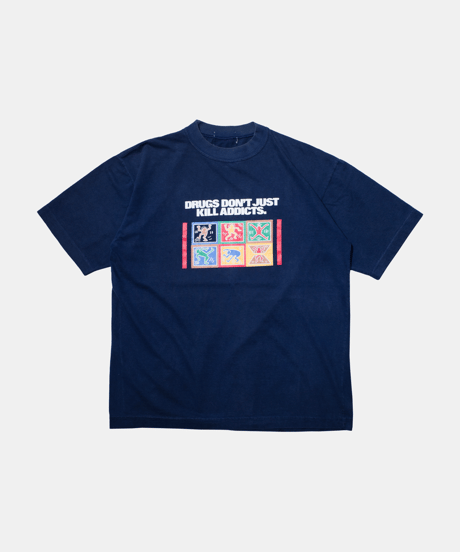 90's Keith Haring "Drugs Don't Just Kill Addicts" S/S T-shirts