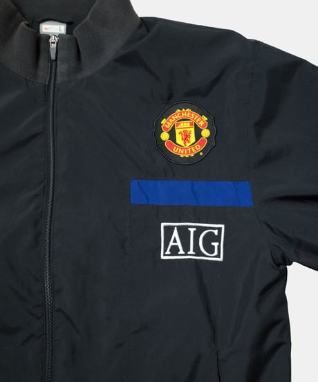 2000's NIKE Manchester United Logo Embroidered Zip-up Jacket L
