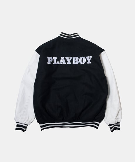 90's Playboy Reversible Varsity Jacket L