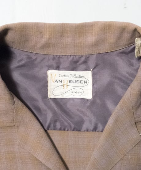 60's Van Heusen Open Collar Rayon Shirts M