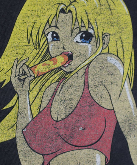 90's ...Lost Enterprises "Lost Sucks Anime Babe" L/S Boro T-shirts