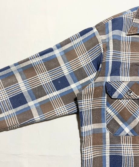 70's SEARS Fieldmaster Print Flannel Shirts M