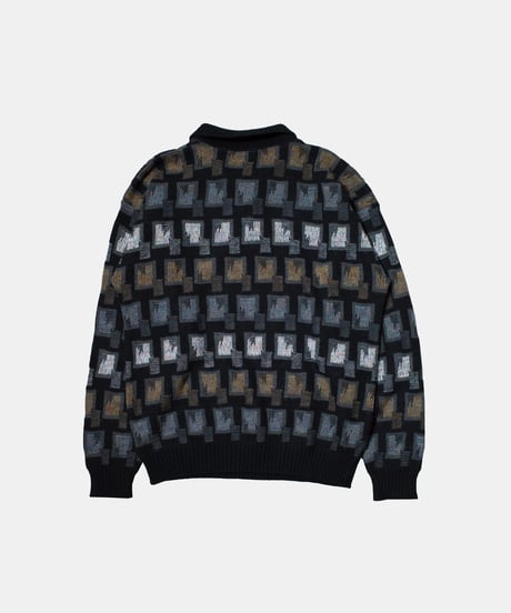 80's London Fog Design Knit Pullover L