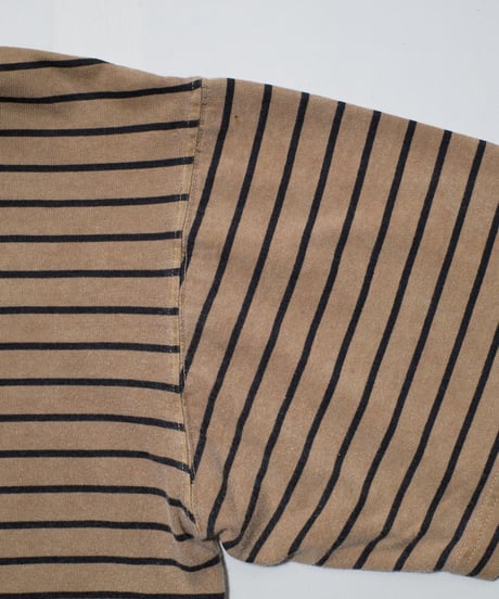 90's JIMMY'Z Paff Printing Striped Tops M