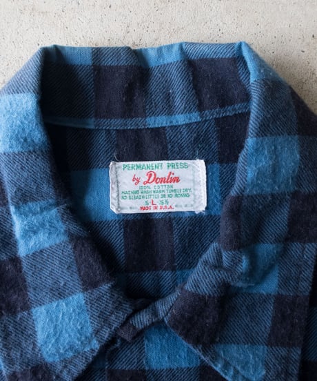 60-70's Donlin Print Flannel Shirts L