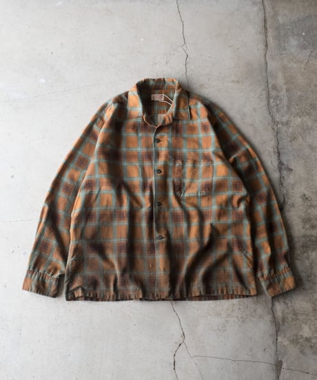60-70's Penney's Towncraft Print Flannel Shirts L