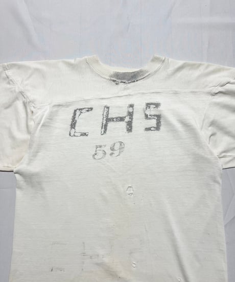 50's Cotton/Rayon Football Tee M
