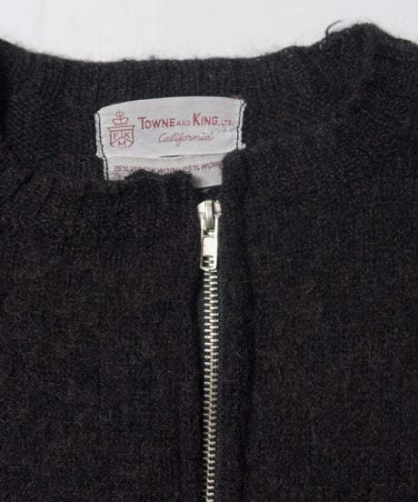 60's Towne and King Zip Up Mohair Cardigan 42