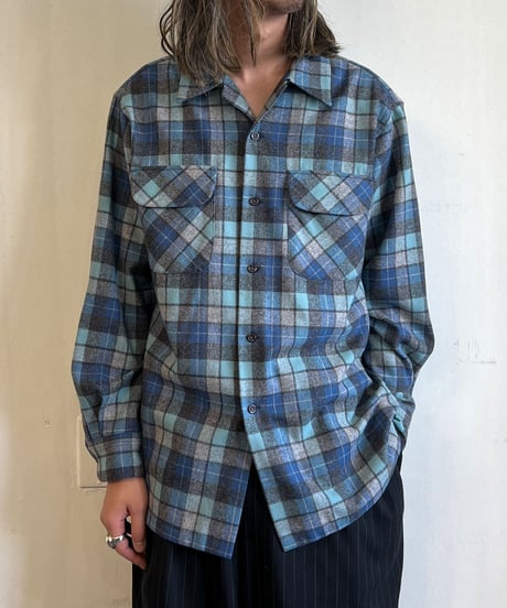 PENDLETON Wool Check Board Shirts "Beach Boys Limited Edition" M