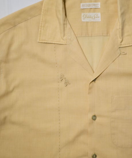 60-70's Golden Spire California Polyester O/C Shirts L