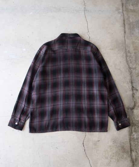 60's Grant-Crest Over dyed Ombre Check Shirts L