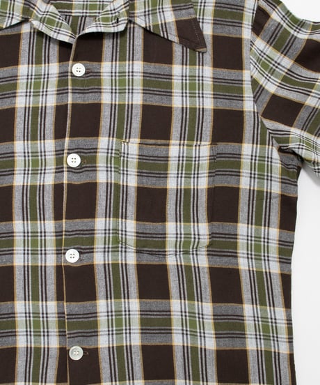 70's American Casuals Rayon Check Shirts M
