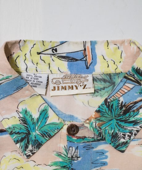 90's JIMMY'Z  Rayon Aloha Shirts L