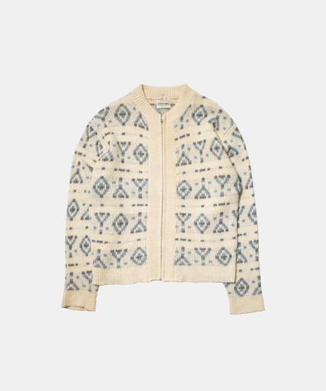 60's Sears Wool / Mohair Mixed Zip-Up Cardigan M