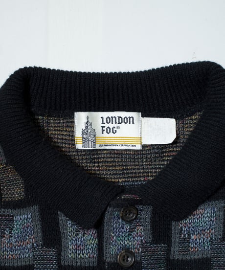 80's London Fog Design Knit Pullover L