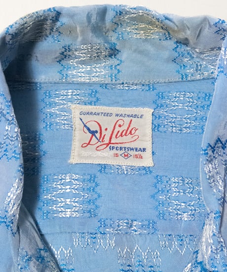 50's Dilido Open Collar Shirts M