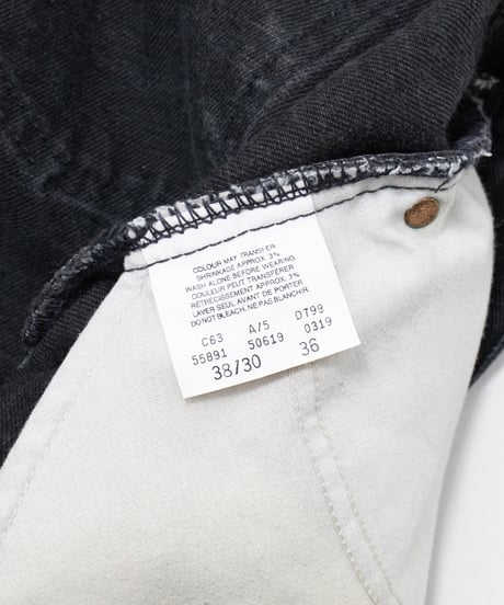 90's Levi's 50619 Black Denim 38x30