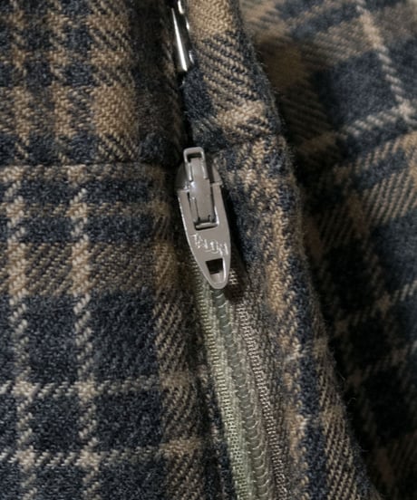 70's Majer Slacks Pure Wool Check Slacks 34×32?