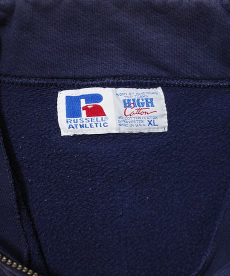 80-90's Russell Sun Faded Half Zip Pullover XL