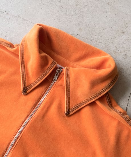 80's ISSEY MIYAKE Sports Velour Zip Up Shirts M