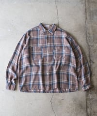 60-70's ely walker Rayon Check Shirts M