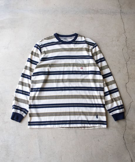 90's Stussy "Crown Logo" Border L/S XL