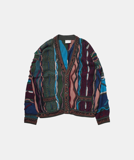 00's COOGI 3D Cotton Cardigan XL