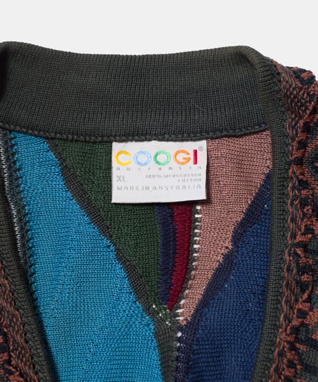 00's COOGI 3D Cotton Cardigan XL