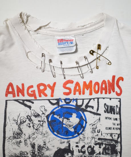 90's Angry Samoans S/S Boro Customized T-shirts XL