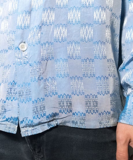 50's Dilido Open Collar Shirts M