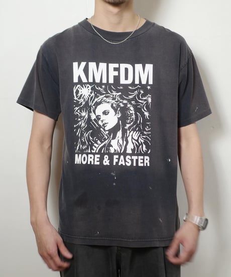 90's KMFDM "Rip the System" S/S Fading T-shirts L
