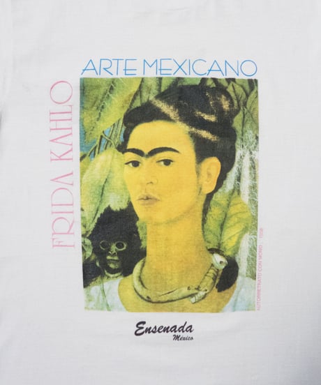 90's Frida Kahlo "Self Portrait with Monkey"