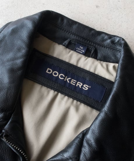 90's Dockers Leather Jacket XL
