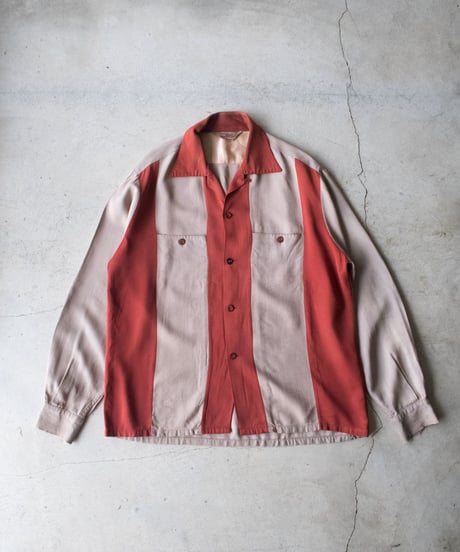 50's Don Juan Open Collar Shirts L